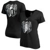 Fantastic Chicago White Sox #10 Yoan Moncada Majestic Women's 2019 Spring Training Name & Number V Neck T Shirt Black
