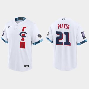 Fantastic Cincinnati Reds Custom 2021 MLB All Star Game Fan's Version White Jersey