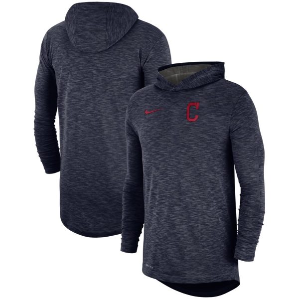 Fantastic Cleveland Guardians Nike Performance Slub Pullover Hoodie Navy