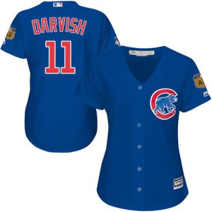 Fantastic Cubs #11 Yu Darvish Blue Alternate Women's Stitched MLB Jersey Collectors this is a must have Add it to your collection by ordering
