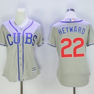 Fantastic Cubs #22 Jason Heyward Grey Women's Alternate Road Stitched MLB Jersey Sports fans this is your chance Order soon to be part of the action