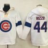 Fantastic Cubs #44 Anthony Rizzo White Pullover MLB Hoodie