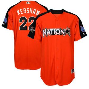 Fantastic Dodgers #22 Clayton Kershaw Orange 2017 All Star National League Stitched Youth MLB Jersey Limited stock Order now to show your love for your team
