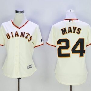 Fantastic Giants #24 Willie Mays Cream Home Women's Stitched MLB Jersey Sports enthusiasts seize this opportunity Order now to feel the game excitement