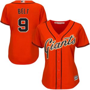 Fantastic Giants #9 Brandon Belt Orange Alternate Women's Stitched MLB Jersey Collectors this is a must have Add it to your collection by ordering