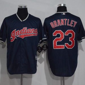 Fantastic Guardians #23 Michael Brantley Navy Blue New Cool Base Stitched MLB Jersey