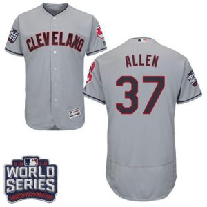 Fantastic Guardians #37 Cody Allen Grey Flexbase Authentic Collection 2016 World Series Bound Stitched MLB Jersey