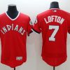 Fantastic Guardians #7 Kenny Lofton Red Flexbase Authentic Collection 1978 Turn Back The Clock Stitched MLB Jersey