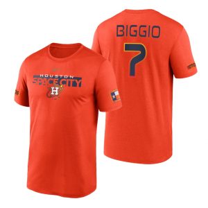 Fantastic Houston Astros #7 Craig Biggio Orange Legend 2022 City Connect T Shirt Collectors this is a must have Add it to your collection by ordering