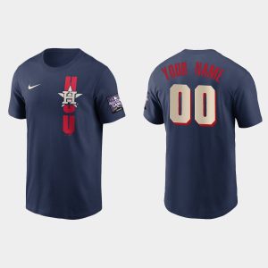 Fantastic Houston Astros Custom Men's 2021 MLB All Star Game Navy T Shirt