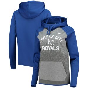 Fantastic Kansas City Royals Nike Women's All Time Therma Performance Pullover Hoodie Dark Gray Sports fans this is your chance Order soon to be part of the action