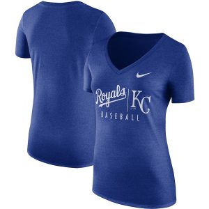 Fantastic Kansas City Royals Nike Women's Tri Blend Practice T Shirt Royal