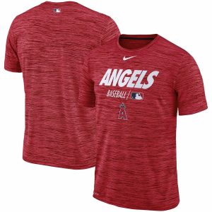 Fantastic Los Angeles Angels Nike Authentic Collection Velocity Team Issue Performance T Shirt Red