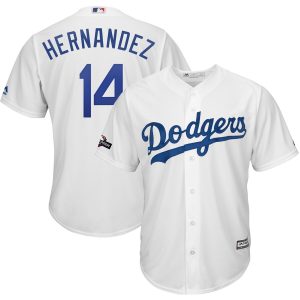 Fantastic Los Angeles Dodgers #14 Enrique Hernandez Majestic 2019 Postseason Home Official Cool Base Player Jersey White