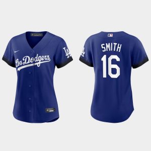 Fantastic Los Angeles Dodgers #16 Will Smith Nike Women's 2021 City Connect MLB Jersey Royal Retailers boost your inventory Order now to meet customer demand