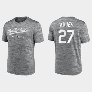 Fantastic Los Angeles Dodgers #27 Trevor Bauer Men's Anthracite 2021 City Connect Practice Anthracite T Shirt Sports fans this is your chance Order soon to be part of the action