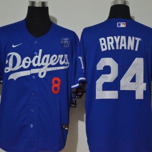 Fantastic Los Angeles Dodgers #8 #24 Kobe Bryant Men's Nike Royal Cool Base 2020 KB Patch MLB Jersey