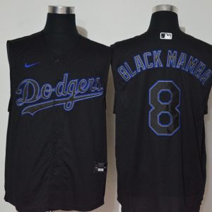 Fantastic Los Angeles Dodgers #8 Black Mamba Nike Black Fahion Tank Top MLB Jersey