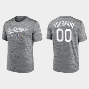 Fantastic Los Angeles Dodgers Custom Men's Anthracite 2021 City Connect Practice Anthracite T Shirt