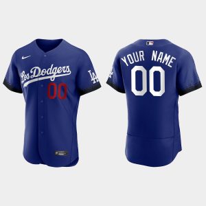 Fantastic Los Angeles Dodgers Custom Nike Men's 2021 City Connect Authentic MLB Jersey Royal