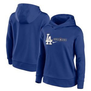 Fantastic Los Angeles Dodgers Nike Women's 2020 World Series Bound Authentic Collection Pullover Hoodie Royal