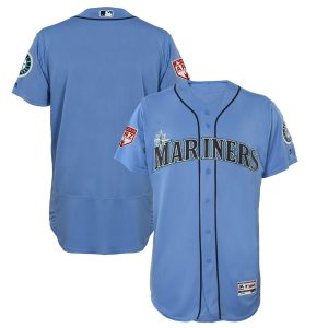 Fantastic Mariners Blank Light Blue 2019 Spring Training Flex Base Stitched MLB Jersey