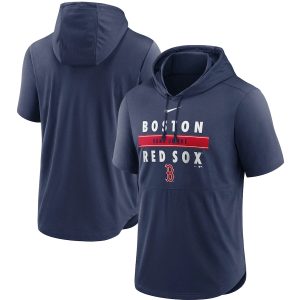 Fantastic Men's Boston Red Sox Nike Navy Home Team Short Sleeve Hoodie Top.webp Collectors this is a must have Add it to your collection by ordering