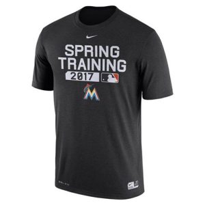 Fantastic Men's Miami Marlins Nike Black Authentic Collection Legend Team Issue Performance T Shirt
