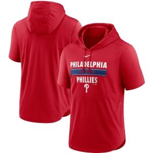 Fantastic Men's Philadelphia Phillies Nike Red Home Team Short Sleeve Hoodie Top Act fast Only a few left Secure yours today
