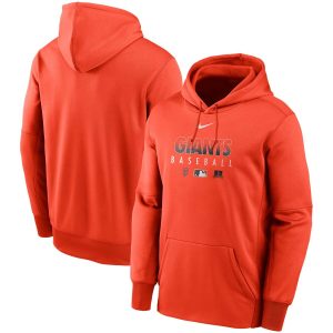 Fantastic Men's San Francisco Giants Nike Orange Authentic Collection Therma Performance Pullover Hoodie