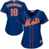 Fantastic Mets #18 Darryl Strawberry Blue Alternate Women's Stitched MLB Jersey For a short time available Grab yours quickly to own a team jersey