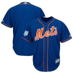 Fantastic Mets Blank Blue 2019 Spring Training Cool Base Stitched MLB Jersey