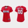 Fantastic Miami Marlins Custom Women's Nike 2021 City Connect Authentic MLB Jersey Red