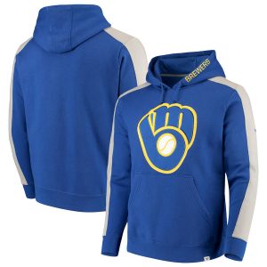 Fantastic Milwaukee Brewers Fanatics Branded Iconic Fleece Pullover Hoodie Royal