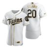 Fantastic Minnesota Twins #20 Eddie Rosario White Nike Men's Authentic Golden Edition MLB Jersey