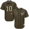 Fantastic Nationals #10 Yan Gomes Green Salute to Service Stitched MLB Jersey