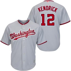 Fantastic Nationals #12 Howie Kendrick Grey Cool Base Stitched MLB Jersey