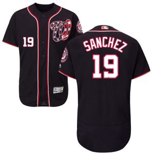 Fantastic Nationals #19 Anibal Sanchez Navy Blue Flexbase Authentic Collection Stitched MLB Jersey