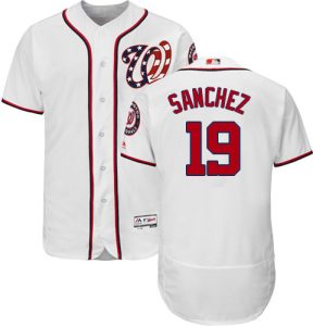 Fantastic Nationals #19 Anibal Sanchez White Flexbase Authentic Collection Stitched MLB Jersey