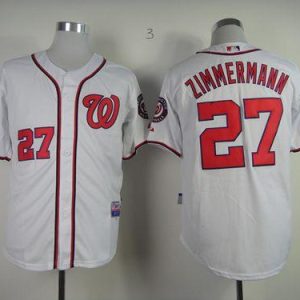 Fantastic Nationals #27 Jordan Zimmermann White Cool Base Stitched MLB Jersey