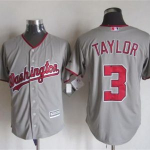 Fantastic Nationals #3 Michael Taylor Grey New Cool Base Stitched MLB Jersey
