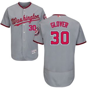 Fantastic Nationals #30 Koda Glover Grey Flexbase Authentic Collection Stitched MLB Jersey