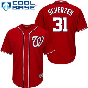 Fantastic Nationals #31 Max Scherzer Red Cool Base Stitched Youth MLB Jersey Limited stock Order now to show your love for your team