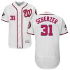 Fantastic Nationals #31 Max Scherzer White Flexbase Authentic Collection 2019 World Series Champions Stitched MLB Jersey