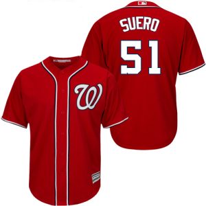 Fantastic Nationals #51 Wander Suero Red New Cool Base Stitched Youth MLB Jersey Limited stock Order now to show your love for your team