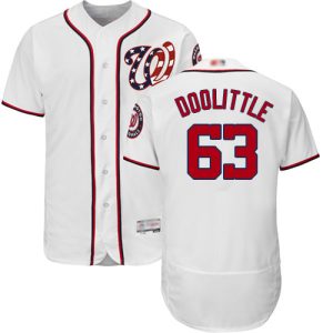 Fantastic Nationals #63 Sean Doolittle White Flexbase Authentic Collection Stitched MLB Jersey