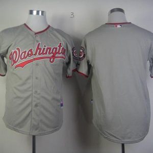 Fantastic Nationals Blank Grey Cool Base Stitched MLB Jersey