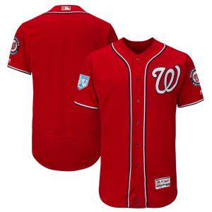 Fantastic Nationals Blank Red Alternate 2019 Spring Training Flex Base Stitched MLB Jersey