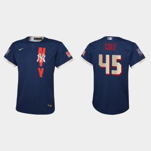 Fantastic New York Yankees #45 Gerrit Cole Youth 2021 MLB All Star Game Navy Jersey Limited stock Order now to show your love for your team