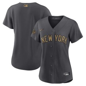 Fantastic New York Yankees Blank Women's Nike Charcoal 2022 MLB All Star Game Replica Jersey Be among the first buyers Order now to enjoy top notch quality